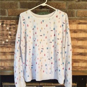 Ladies Christmas print long sleeve shirt. Size XXl